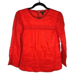 J. Crew Red Blouse